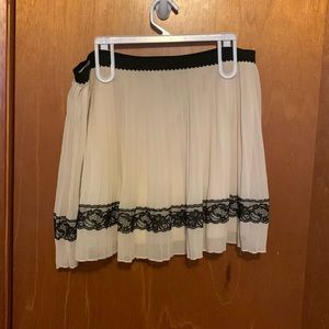 Cream and black skirt